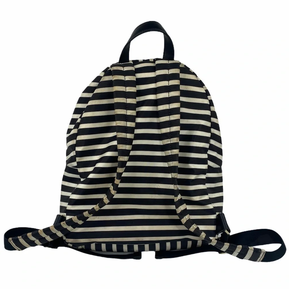Kate Spade Black & White Striped Backpack